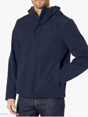 G.H. Bass & Co. Navy Hooded Windbreaker Jacket